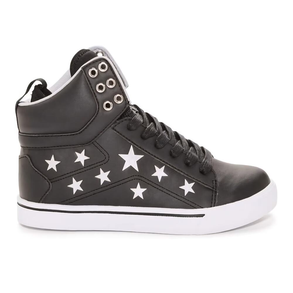 NWT/ PASTRY / HIGH TOP TENNIS SHOES / Women's SIZE : 8 / BLACK AND WHITE/